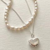 Romantic Love Heart Necklace Gift for Her 925 Sterling Silver Never Fade