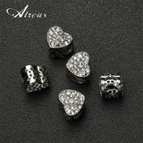 Zinc Alloy Metal Small Jewelry Round Hollow Mini Zircon Inlaid