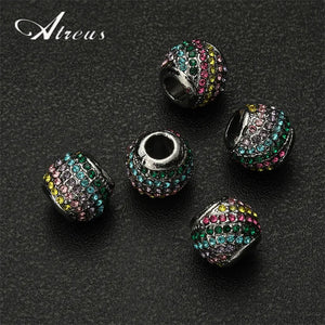 Zinc Alloy Metal Small Jewelry Round Hollow Mini Zircon Inlaid