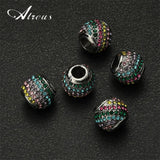 Zinc Alloy Metal Small Jewelry Round Hollow Mini Zircon Inlaid