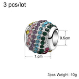 Zinc Alloy Metal Small Jewelry Round Hollow Mini Zircon Inlaid
