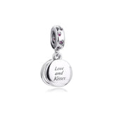 Love & Kisses Dangle Charms for Bracelet 925 Sterling Silver Beads
