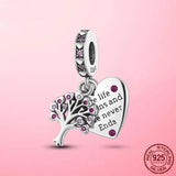 Love & Tree of Life Charm Beads 925 Silver Fit Charms Bracelet DIY Gift
