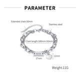 Customizable Male Name Bracelet Stainless Steel Punk Jewelry