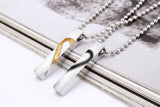 Love Couple Titanium Steel Necklace Jewelry