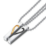 Love Couple Titanium Steel Necklace Jewelry