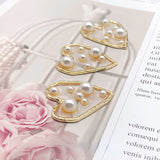 Pearl Love Earrings DIY Girl Patch Material