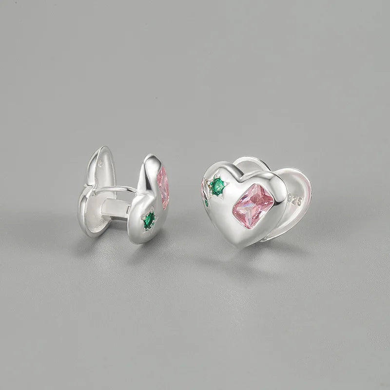 S925 Sterling Silver Colorful Zircon Earrings