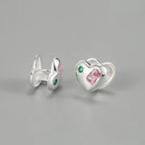 S925 Sterling Silver Colorful Zircon Earrings