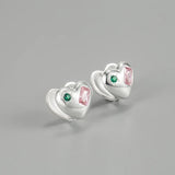 S925 Sterling Silver Colorful Zircon Earrings