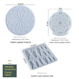 Feather Hollow Silicone Mold for Epoxy Resin - Wind Chime Pendant Car Jewelry