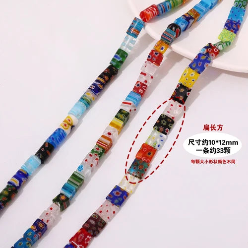 Star Glass Beaded Necklace DIY Jewelry Accessory 1PCS
