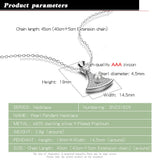 Sterling Silver Zircon Pearl Pendant for Women's Geometric Present