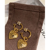 Vintage Women's Earrings 18k French Romantic Style - Free Shipping