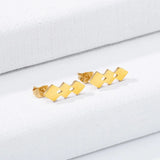 Love Heart Pattern Square Earrings Studs Women Jewelry Girl