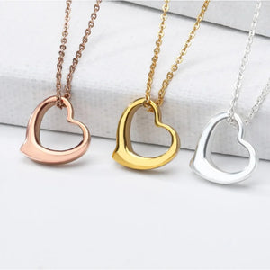 Love Heart Pendant Necklace for Women, Girl Chain Jewelry