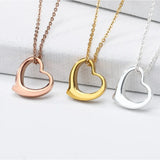Love Heart Pendant Necklace for Women, Girl Chain Jewelry