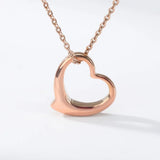Love Heart Pendant Necklace for Women, Girl Chain Jewelry