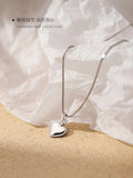 Love Necklace S925 Sterling Silver Ins Peach Heart Clavicle Chain