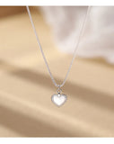 Love Necklace S925 Sterling Silver Ins Peach Heart Clavicle Chain