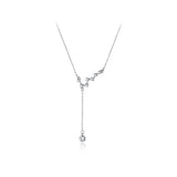 Big Dipper Stars Tassel 925 Silver Pendant Necklace Sweet Female Jewelry