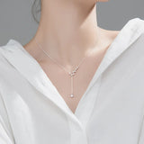 Big Dipper Stars Tassel 925 Silver Pendant Necklace Sweet Female Jewelry