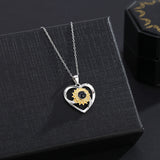 Sunflower Photo Projection Necklace Key Chain Jewelry