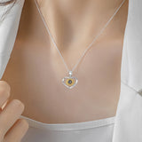 Sunflower Photo Projection Necklace Key Chain Jewelry
