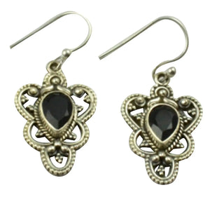 LoveGem Cut Stone EARRINGS 925 Sterling Silver 36.6mm
