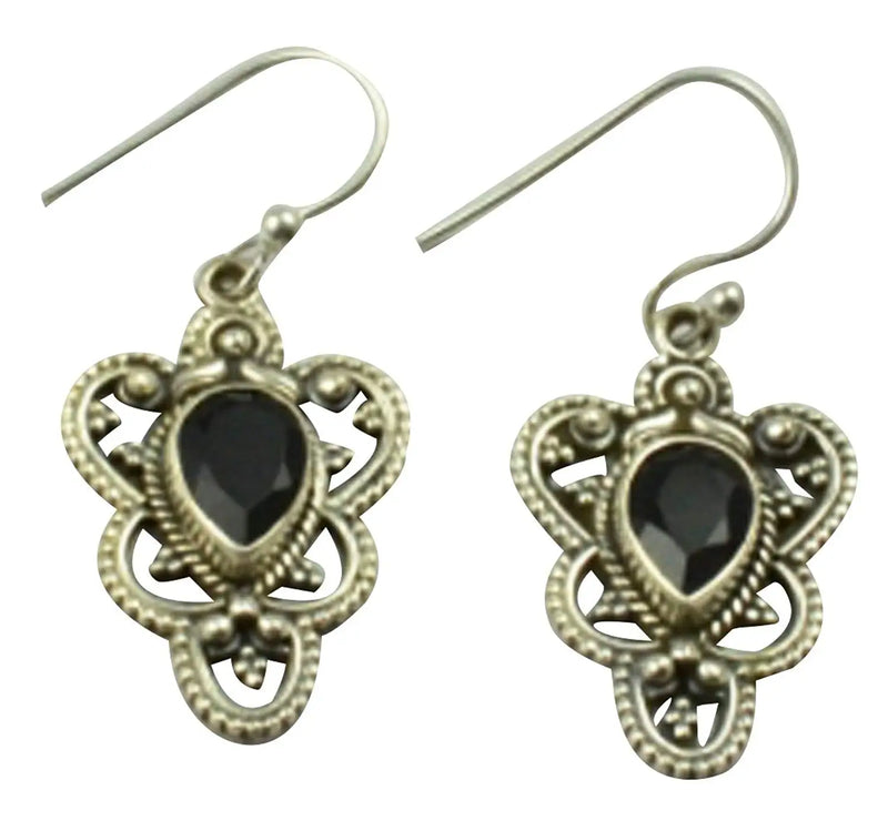 LoveGem Cut Stone EARRINGS 925 Sterling Silver 36.6mm