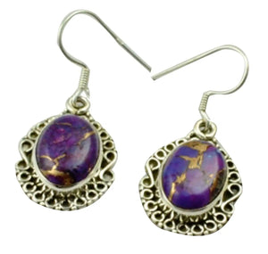 LoveGem Turquoise EARRINGS 925 Sterling Silver 35.7mm