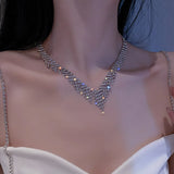 LoveLink Crystal Wedding Necklace Long Tassel Chain