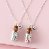 Luminous Butterfly Sequin Bottle Pendant BFF Necklaces