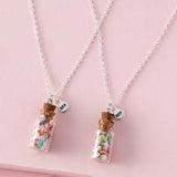 Luminous Butterfly Sequin Bottle Pendant BFF Necklaces