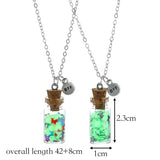 Luminous Butterfly Sequin Bottle Pendant BFF Necklaces