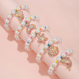 5Pcs Mermaid Tail Chunky Beads Bracelets for Baby Girls