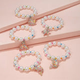 5Pcs Mermaid Tail Chunky Beads Bracelets for Baby Girls