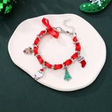 Lovecryst Santa Claus Dangle Bracelet Christmas Tree Bracelet