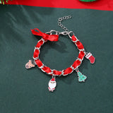 Lovecryst Santa Claus Dangle Bracelet Christmas Tree Bracelet