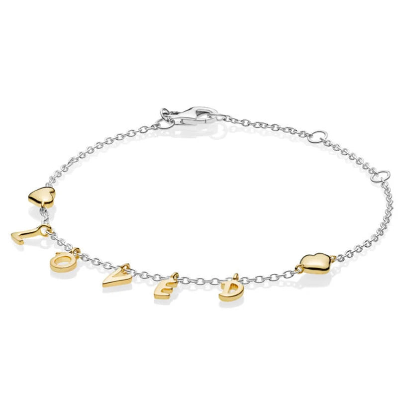 Family Tree Heart Bracelet 925 Silver Charm DIY Jewelry