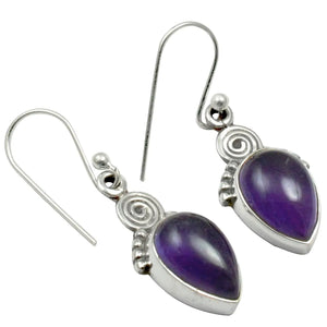 Lovegem Amethyst Earrings 925 Sterling Silver 32mm