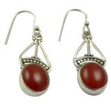 Lovegem Carnelian EARRINGS 925 Sterling Silver, 40.3mm