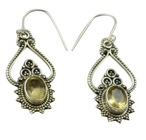 Lovegem Citrine EARRINGS 925 Sterling Silver 39.4mm AE2171