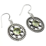 Lovegem Green Amethyst EARRINGS 925 Sterling Silver 35mm