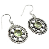Lovegem Green Amethyst EARRINGS 925 Sterling Silver 35mm