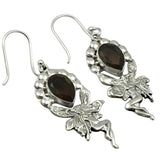 Lovegem Smoky Quartz EARRINGS 925 Sterling Silver 46mm