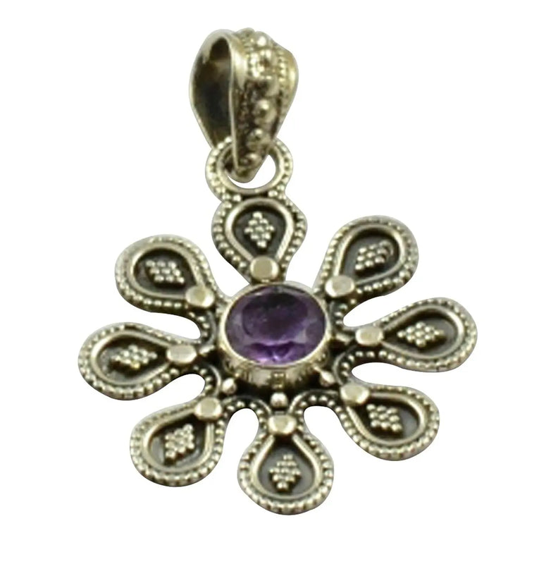 Lovegem Amethyst Pendant 925 Sterling Silver 41 mm