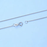 1.0mm 40/45CM Sterling Silver Necklace Chain 1.3g Female Jewelry Gift