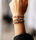 3 Strand Opal Heart Wrap Bracelets Vegan Jewelry