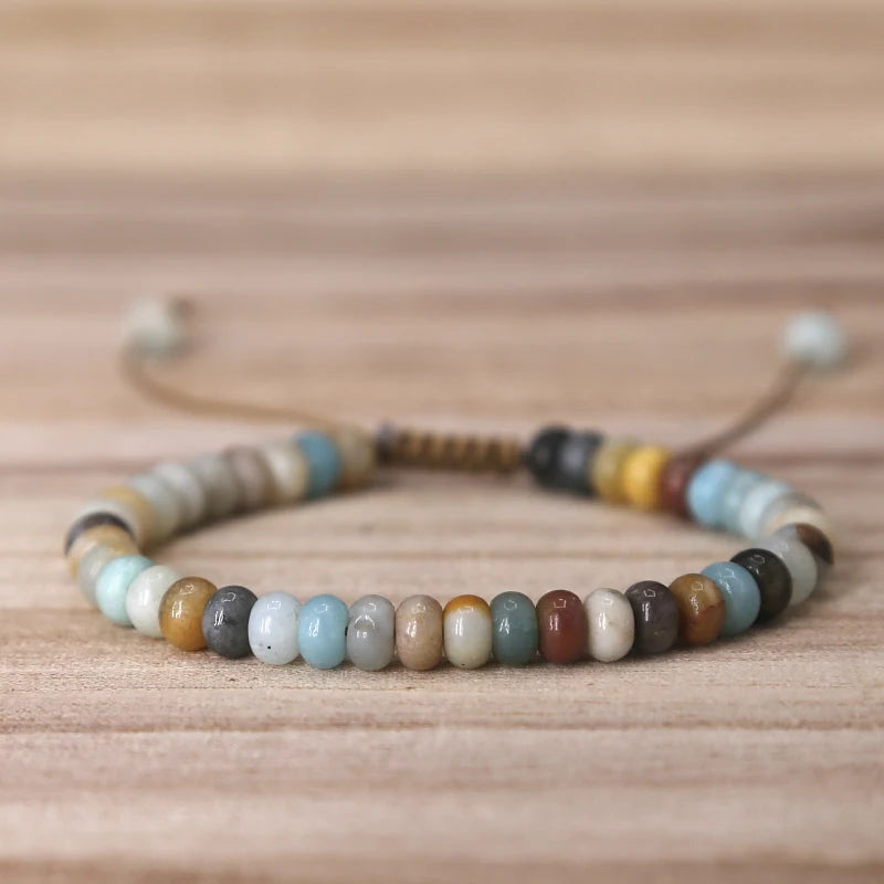 4*6mm Amazonite Stone Bead Bracelet | Friendship Bracelet for Women Girls